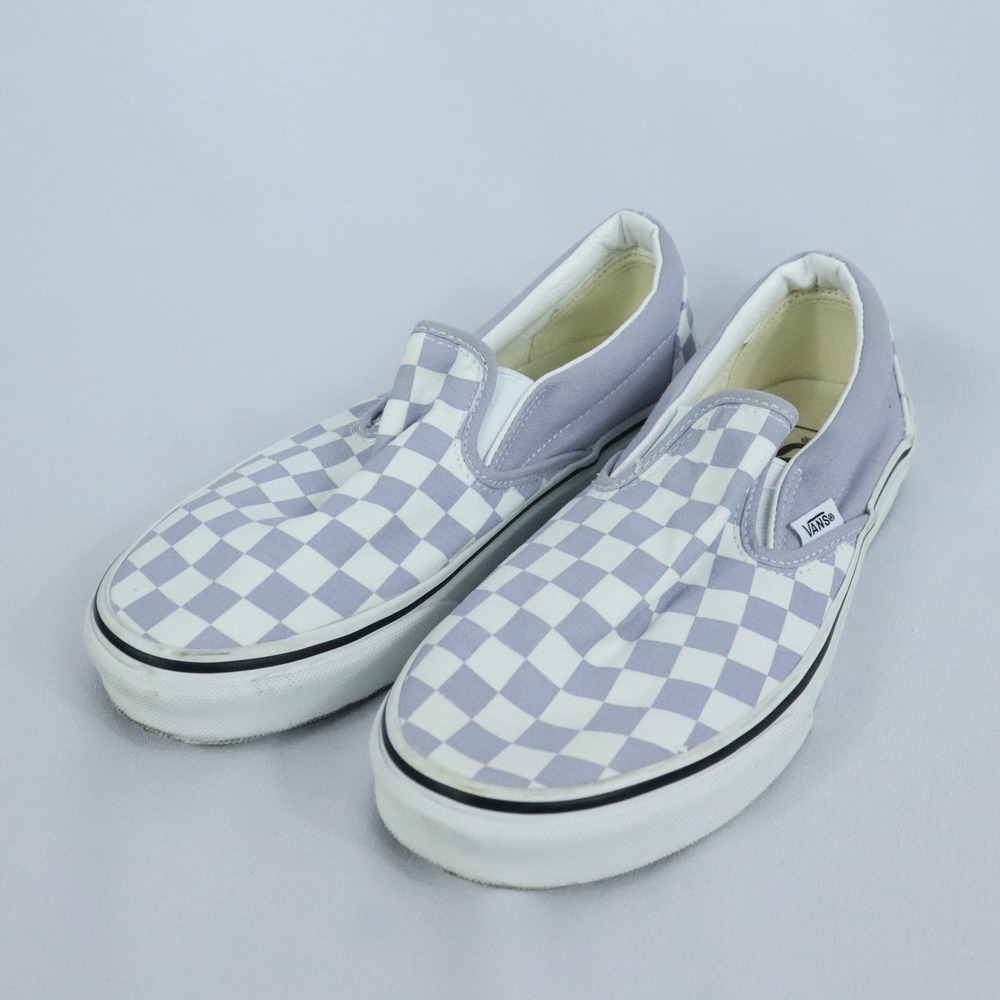 Vans Purple Lavender Lilac Checkerboard Slip On Shoes Womens 7.5 Mens 6
